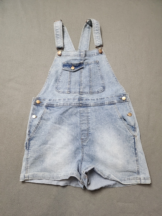 NOBO Denim - No Bo Denim Jean Shorts Overalls Blue Shortall